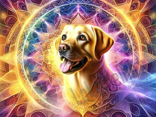 Glad Labrador i Psykedelisk Aura